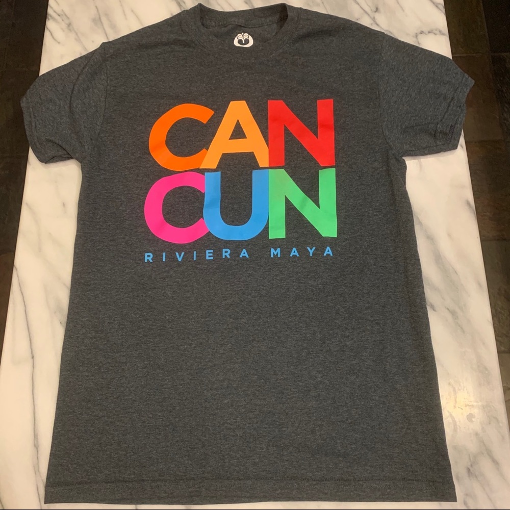 Cancun Riviera Maya Gray T Shirt Size Small